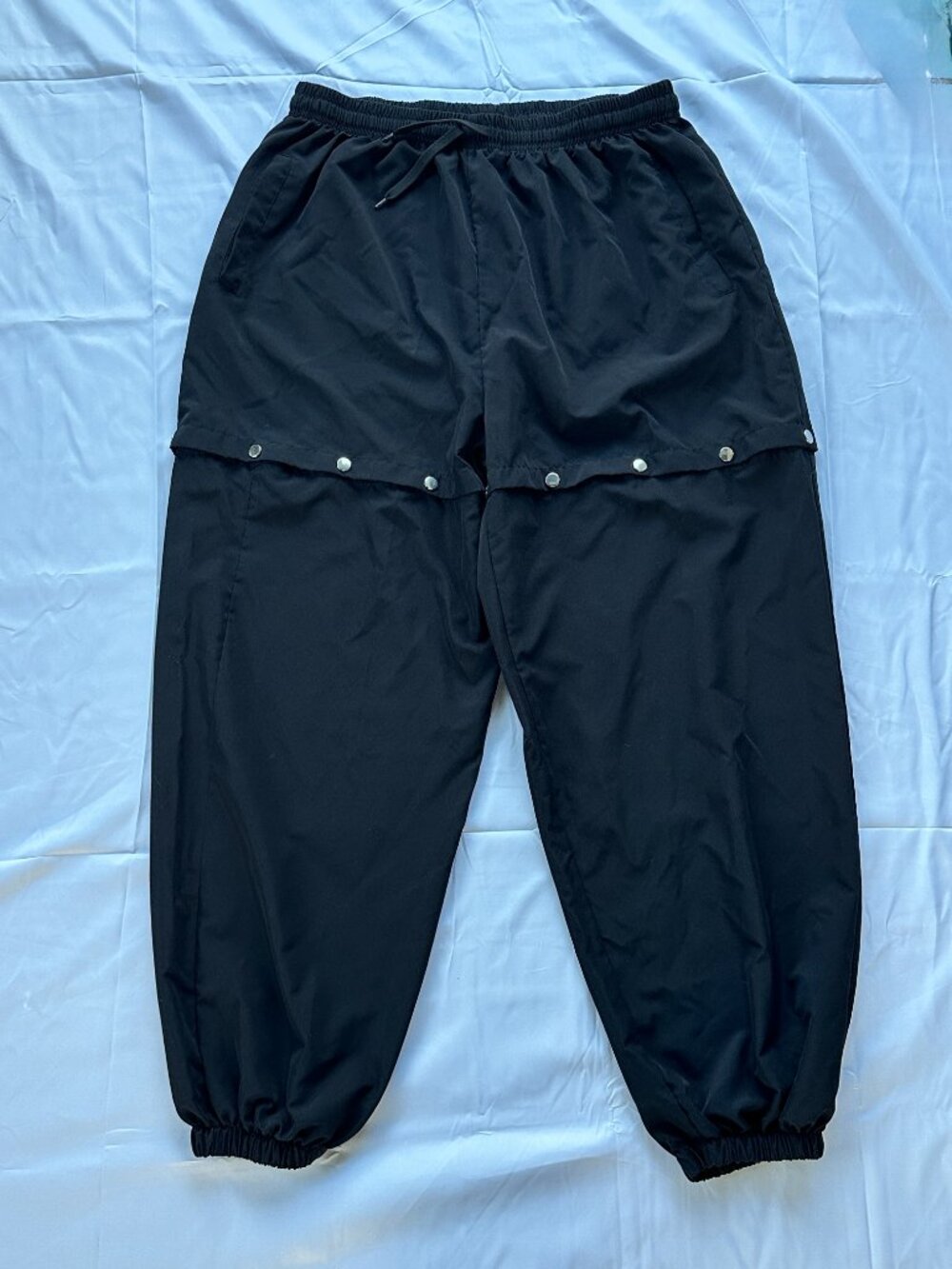 Thrill Premium Quality Black Snap Jogger Track Pants - 2X